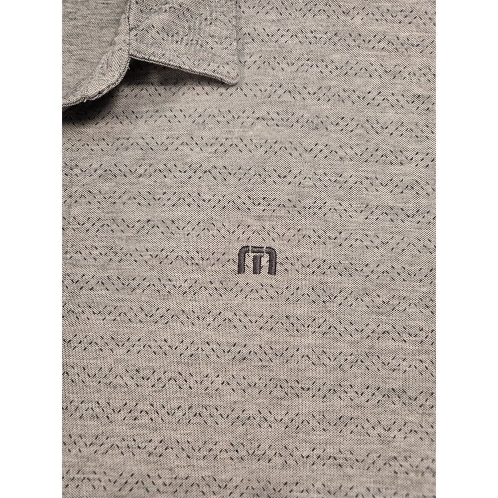 Travis Mathew Mens XXL Grey Geometric Print Short Sleeve‎ Golf Polo Shirt - Picture 5 of 12